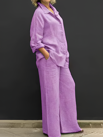 Lara Linnen overhemjumpsuit