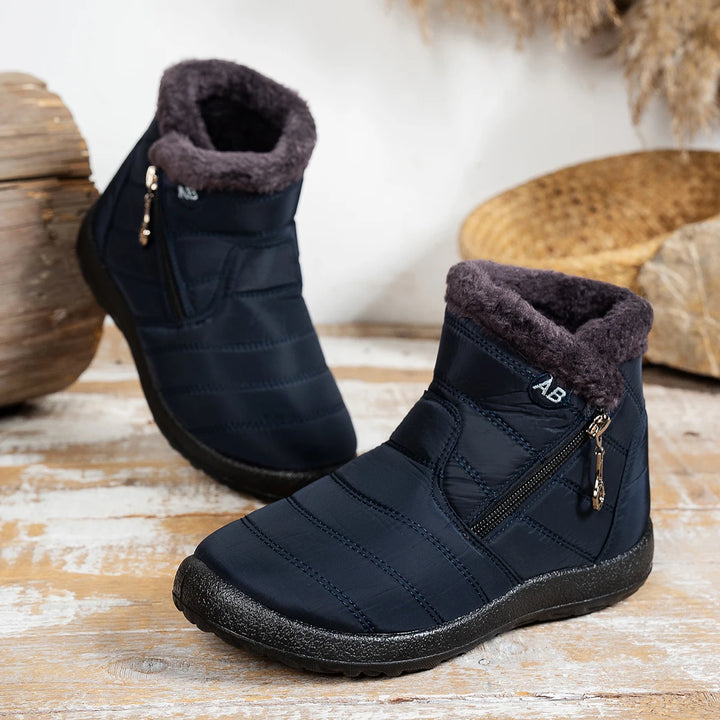 Fenna halfhoge gevoerde winterboots in blauw