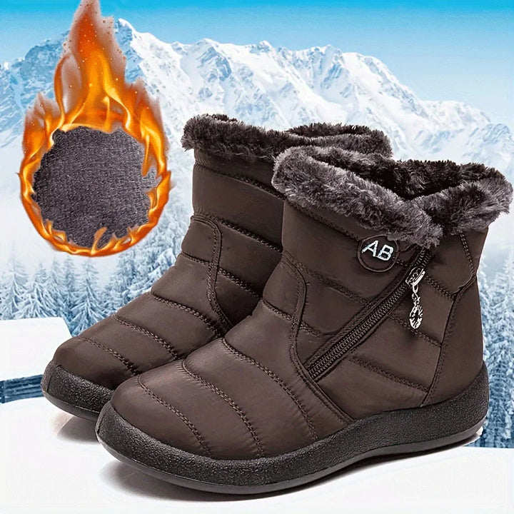 Fenna halfhoge gevoerde winterboots in bruin