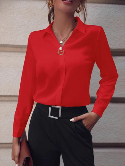 Mica™ Elegant Slim-Fit Blouse