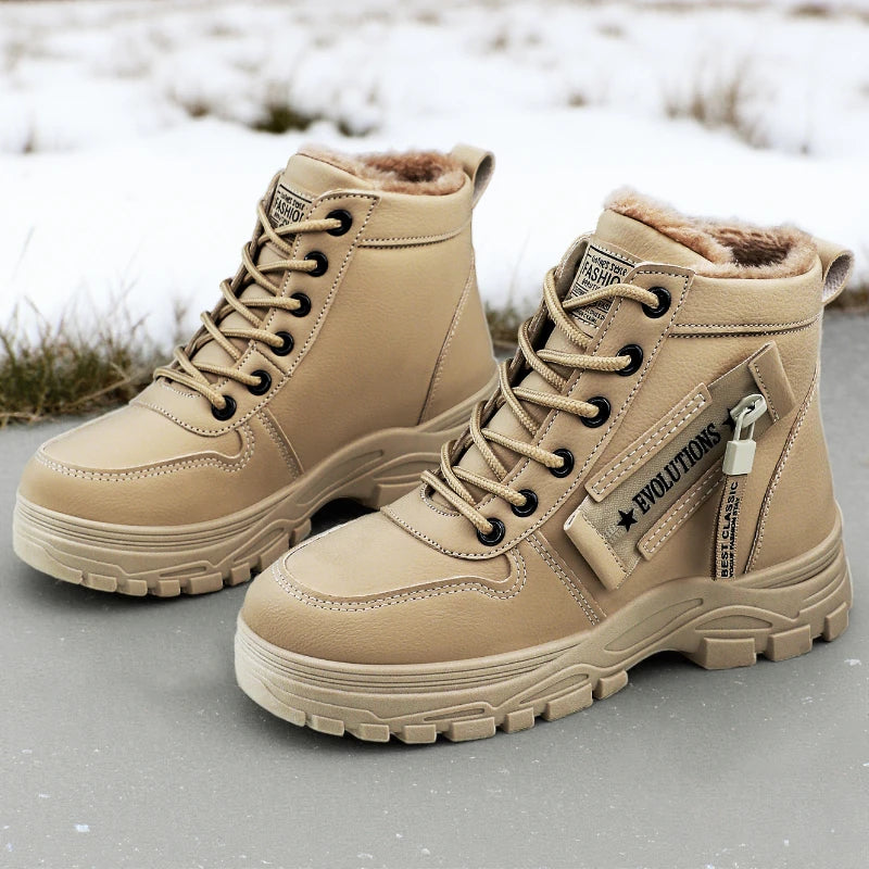 Noor gevoerde veter-snowboots – detail