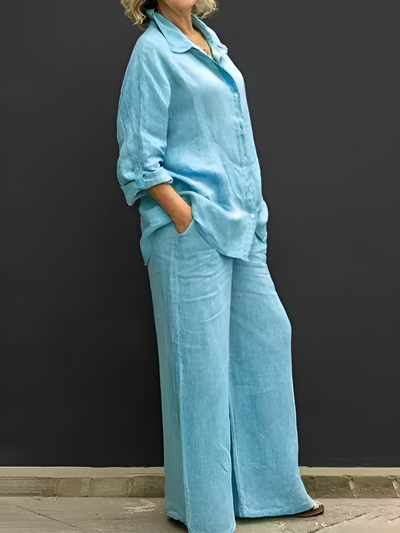Lara Linnen overhemjumpsuit