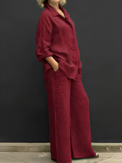 Lara Linnen overhemjumpsuit