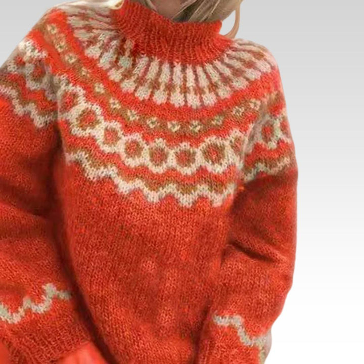 Olivia | Warm coltrui met funnelhals