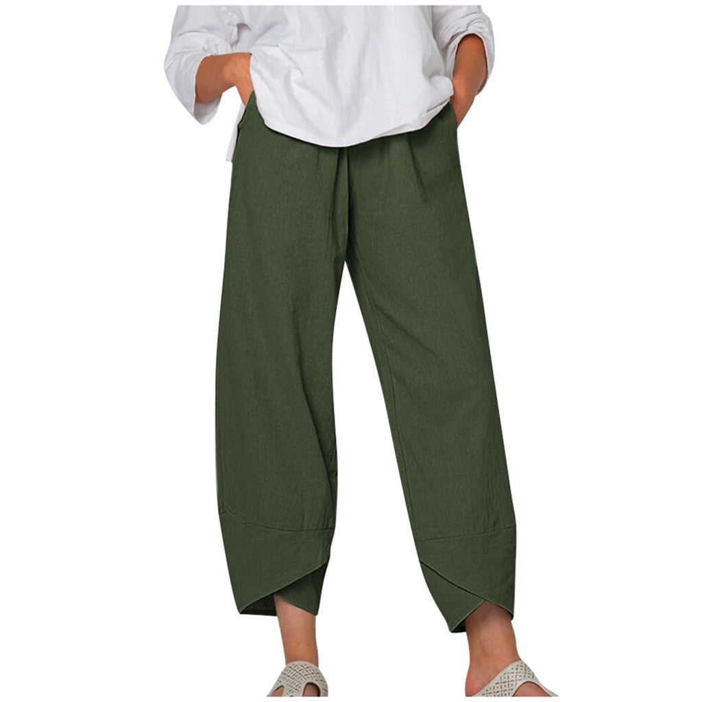 Noira™ Katoen-Linnen Cropped Broek