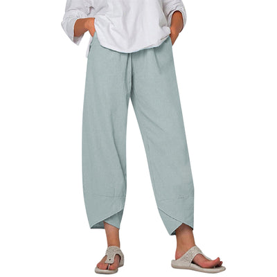 Noira™ Katoen-Linnen Cropped Broek