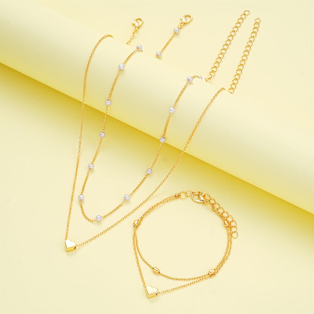 Elegante Minimalistische Halsketting- en Armbandset