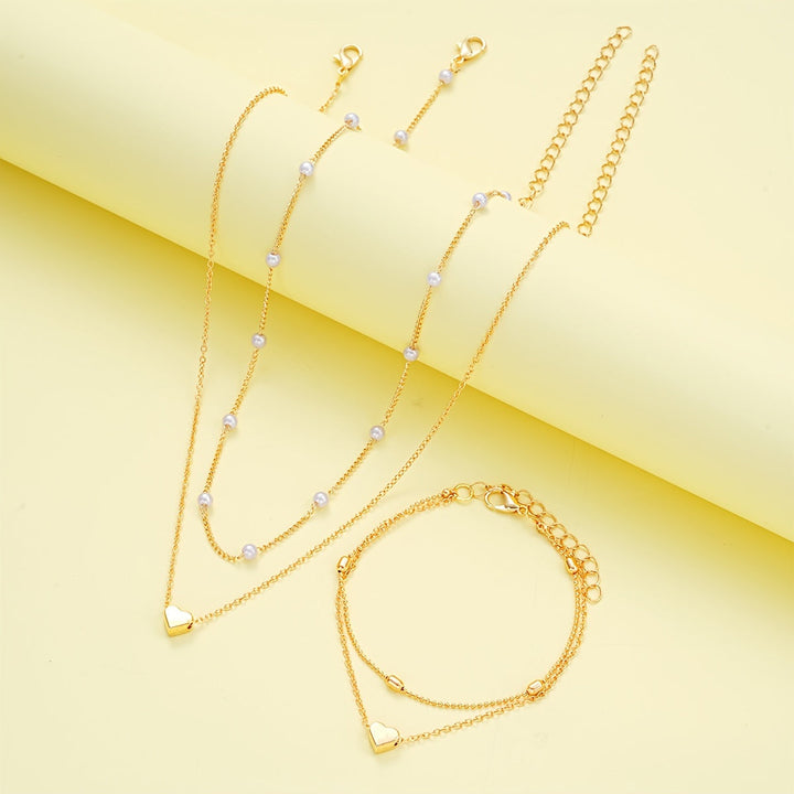 Elegante Minimalistische Halsketting- en Armbandset