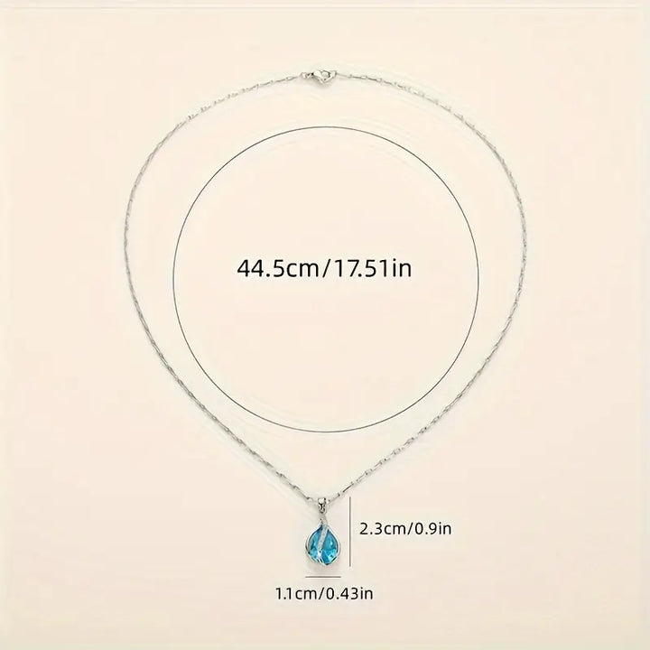 Elegante blauwe steen halsketting