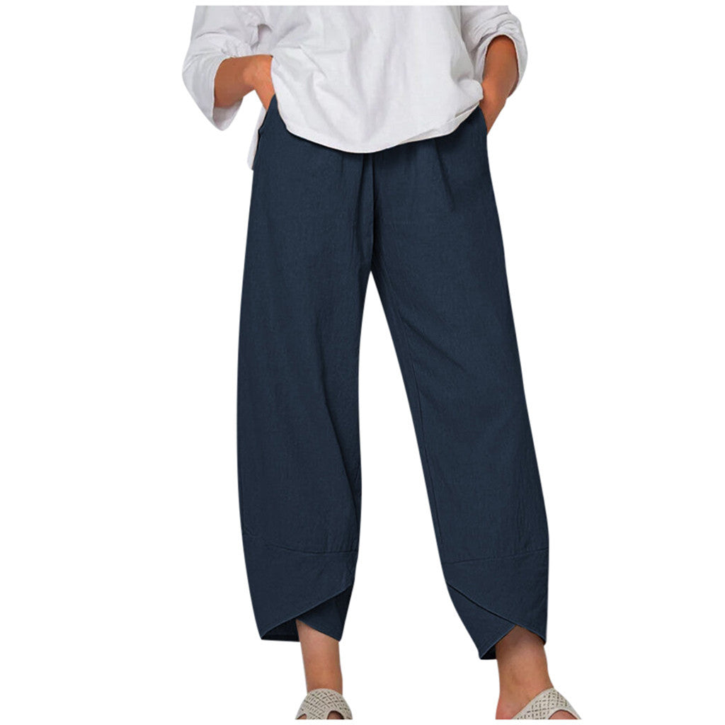 Noira™ Katoen-Linnen Cropped Broek