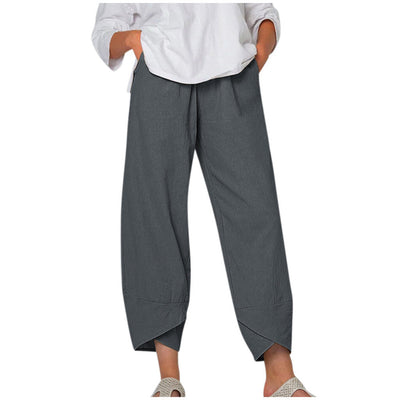 Noira™ Katoen-Linnen Cropped Broek