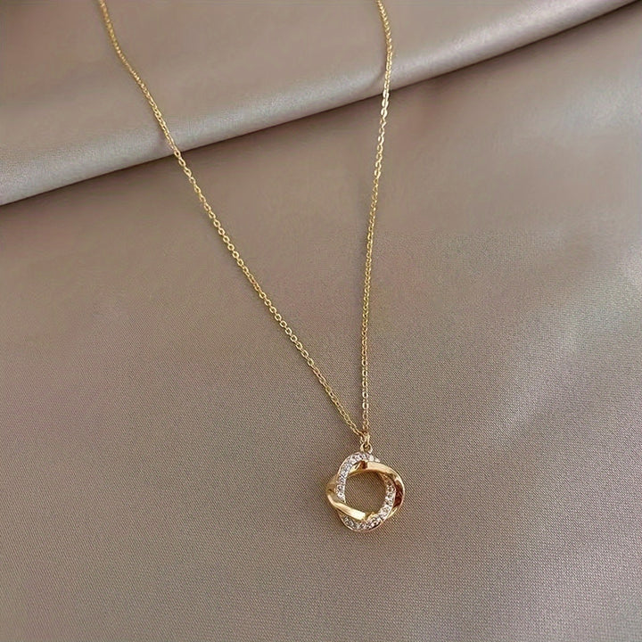 Elegante hangerketting met gesimuleerde diamanten