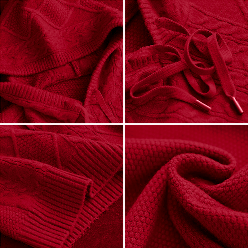 Leonie | Gebreide hoodie met jacquard