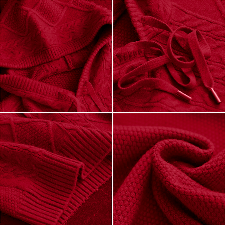 Leonie | Gebreide hoodie met jacquard