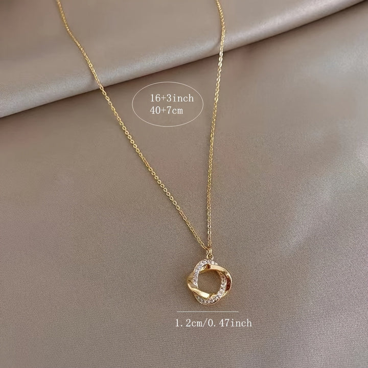 Elegante hangerketting met gesimuleerde diamanten