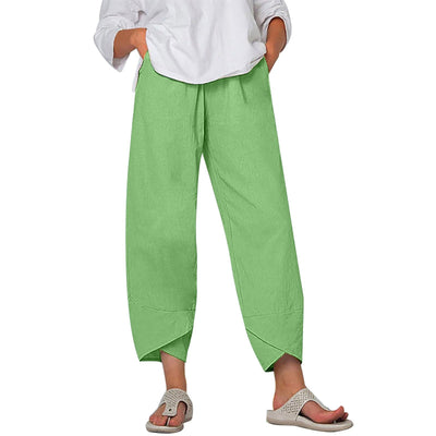 Noira™ Katoen-Linnen Cropped Broek