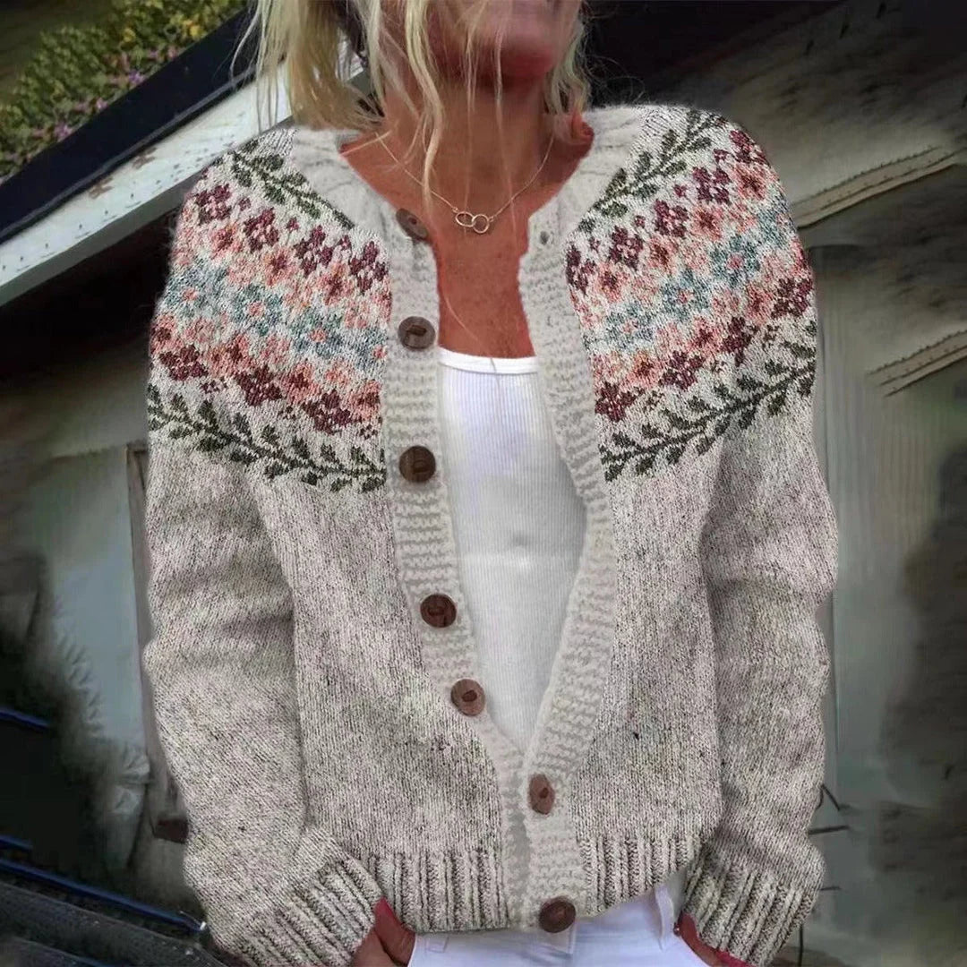 Fleur – Vintage Gebreid Vest