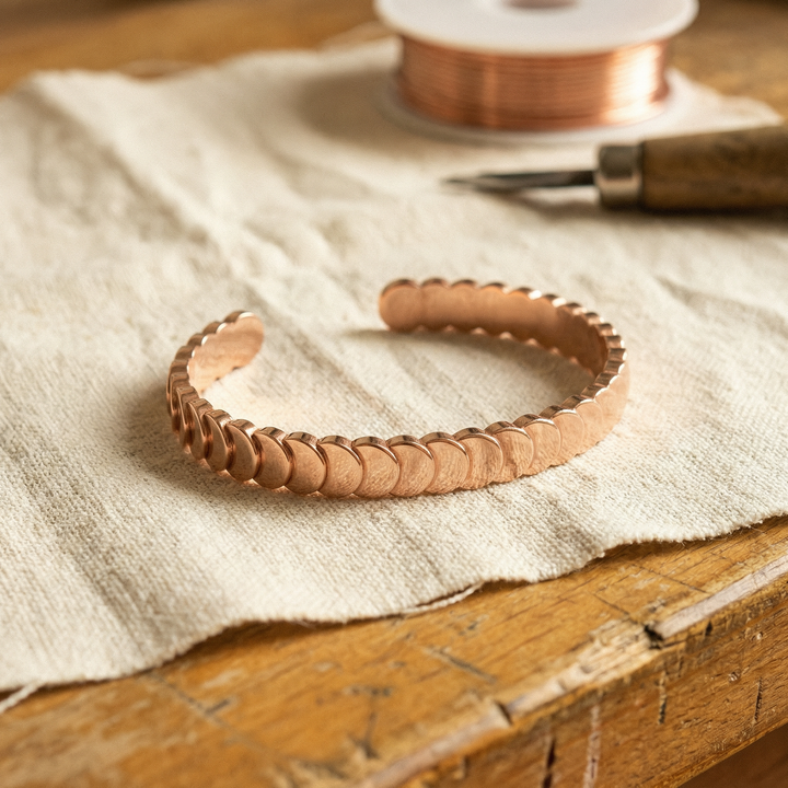Koperen armband "Golf"