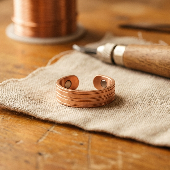 Eenvoudige koperen ring