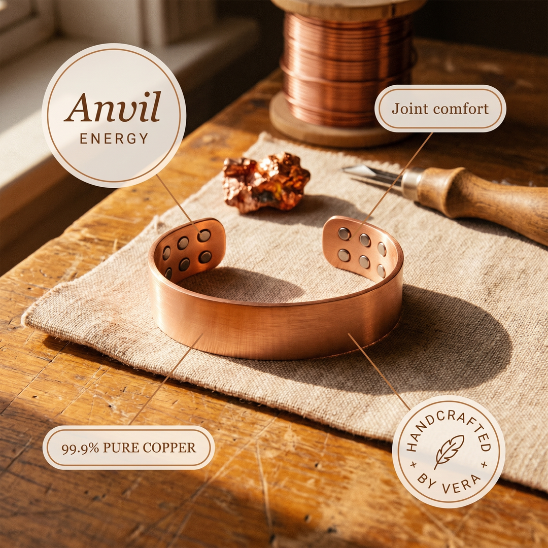 Koperen armband Anvil