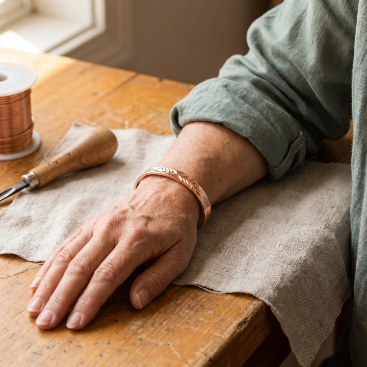 Koperen maanarmband