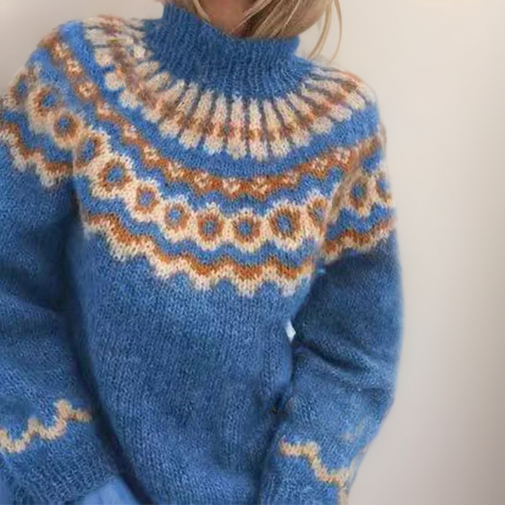 Olivia | Warm coltrui met funnelhals