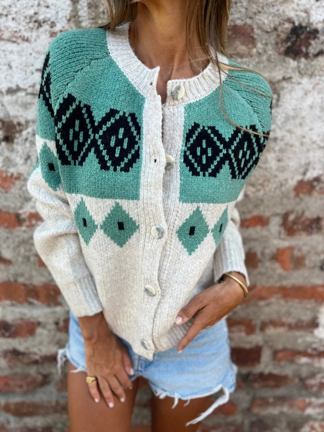 Irene – Vintage Gebreid Vest