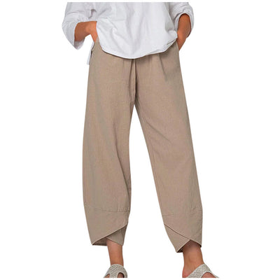 Noira™ Katoen-Linnen Cropped Broek