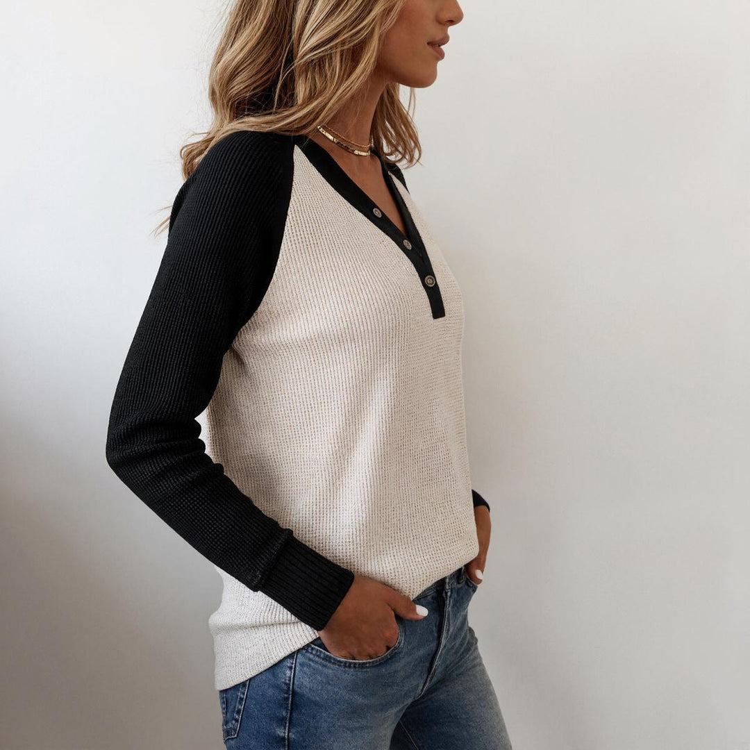 Lange mouw pull en V en comfort