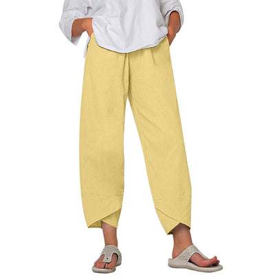 Noira™ Katoen-Linnen Cropped Broek