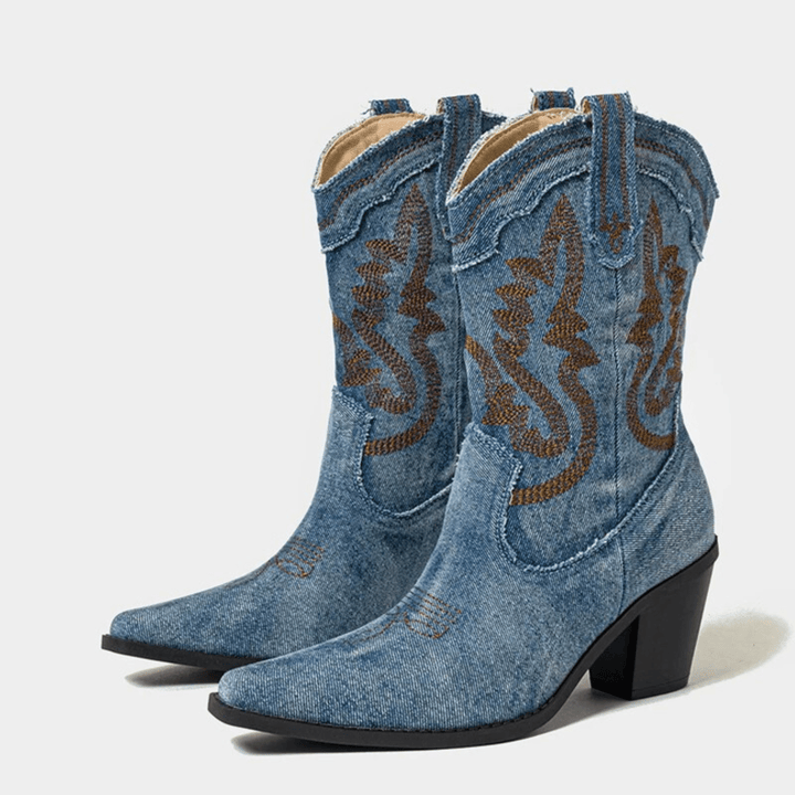 Veloria Denim Enkellaarsjes