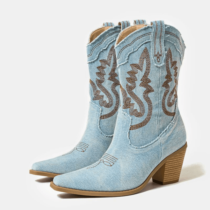 Veloria Denim Enkellaarsjes