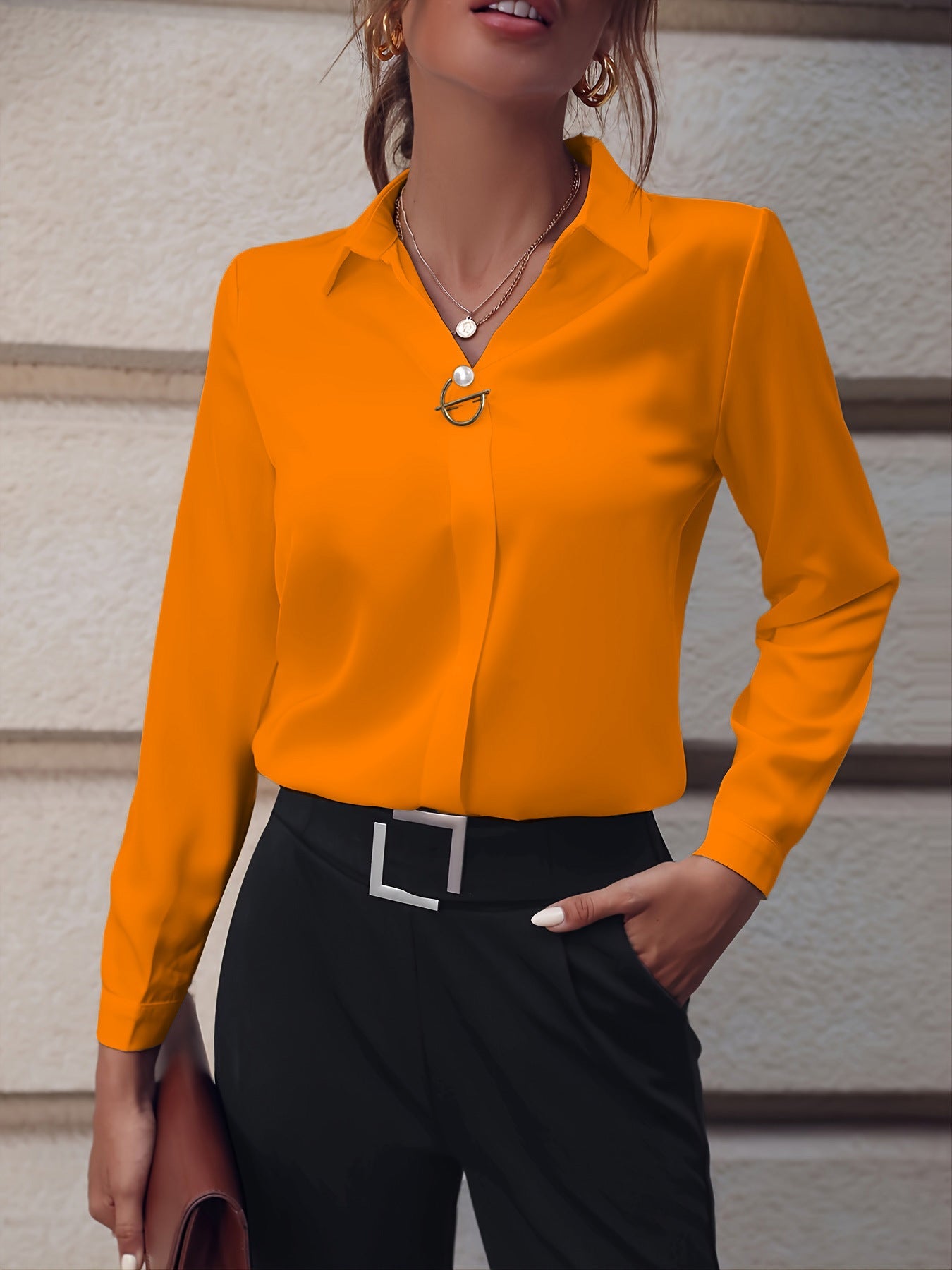 Mica™ Elegant Slim-Fit Blouse