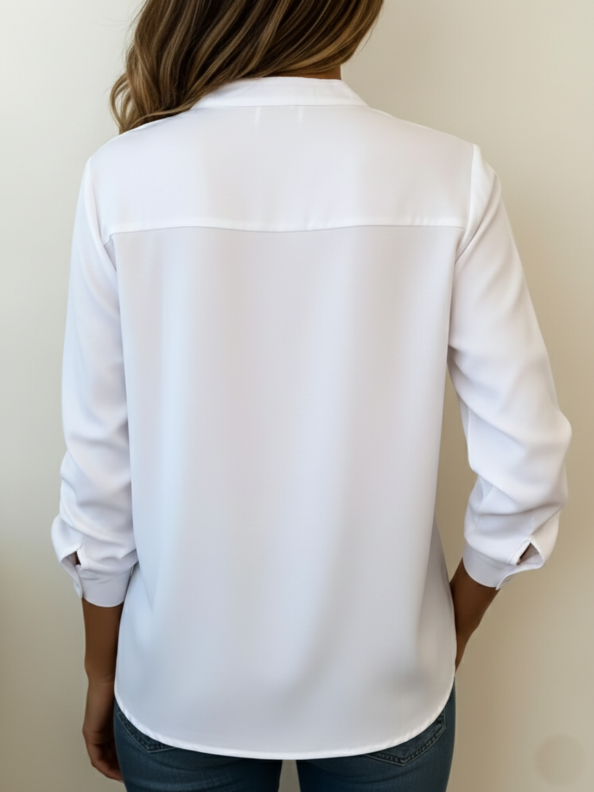 Minimalistische V-hals katoenen top
