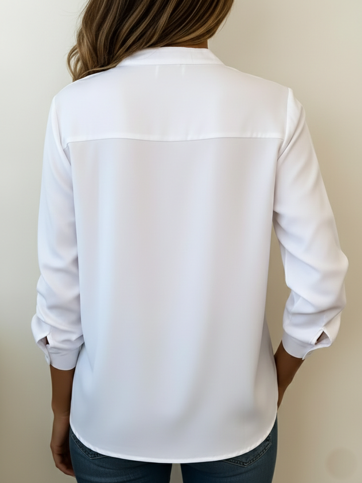 Minimalistische V-hals katoenen top