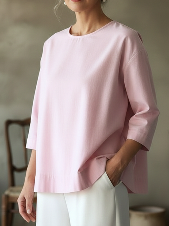 Elegante rugloos ontwerp 100% katoen shirt/top