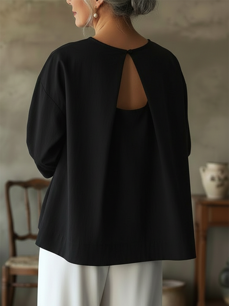 Elegante rugloos ontwerp 100% katoen shirt/top
