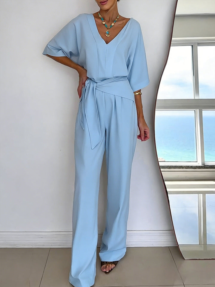 Dames jumpsuit van linnen en katoen
