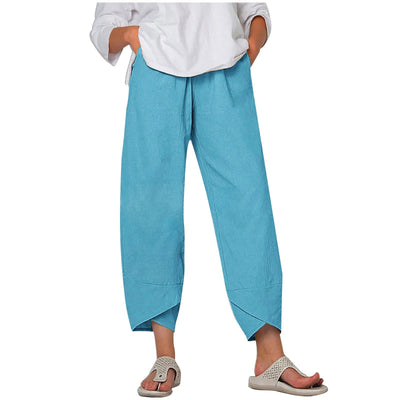 Noira™ Katoen-Linnen Cropped Broek