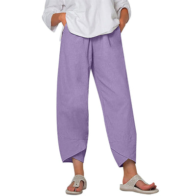 Noira™ Katoen-Linnen Cropped Broek