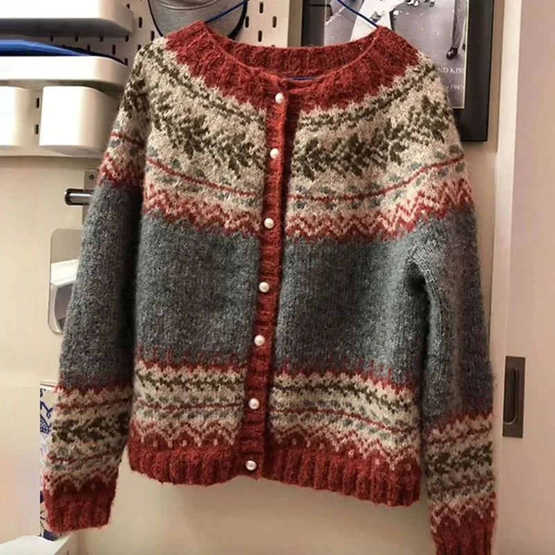 Roos – Vintage Gebreid Vest
