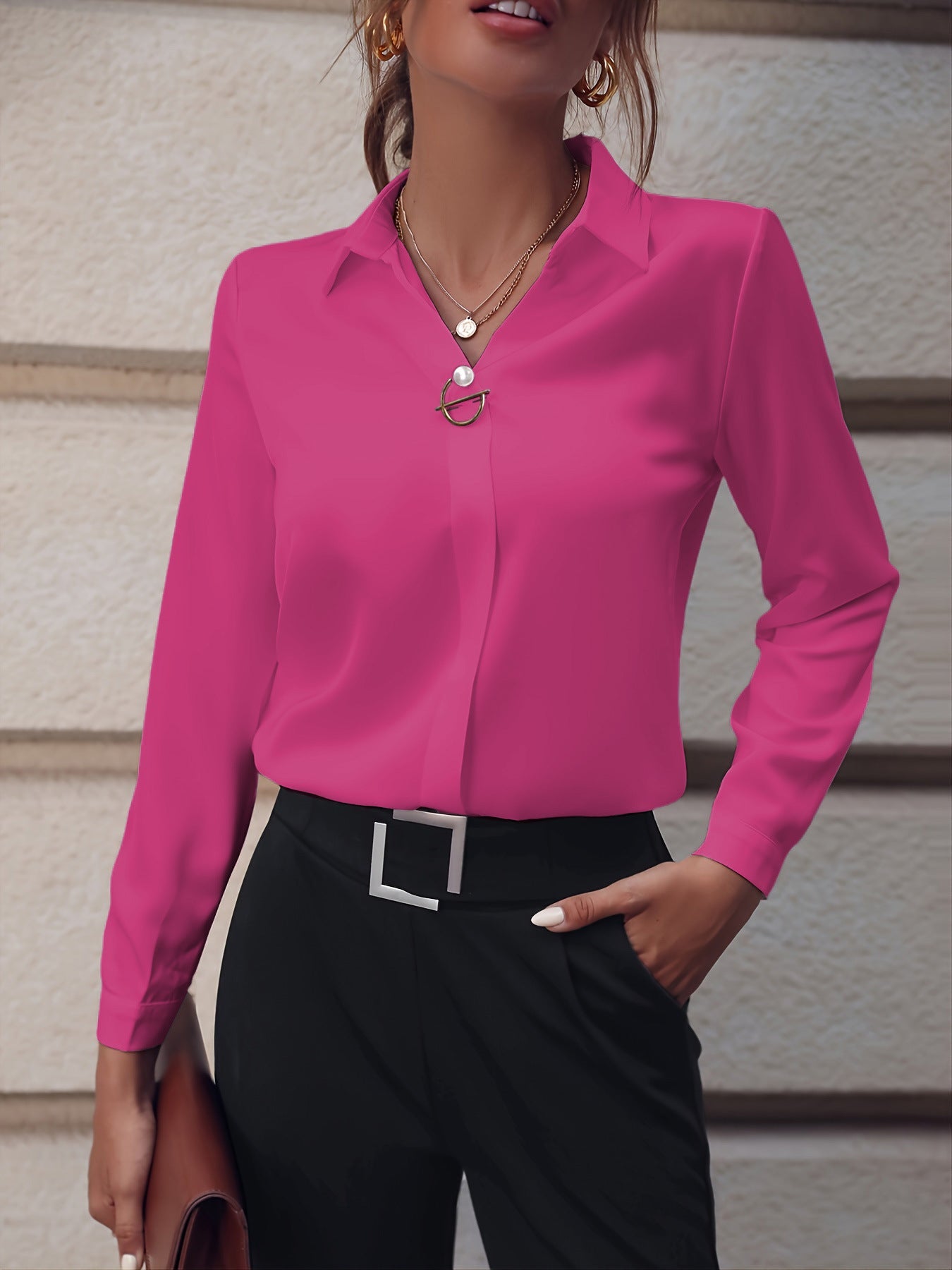 Mica™ Elegant Slim-Fit Blouse