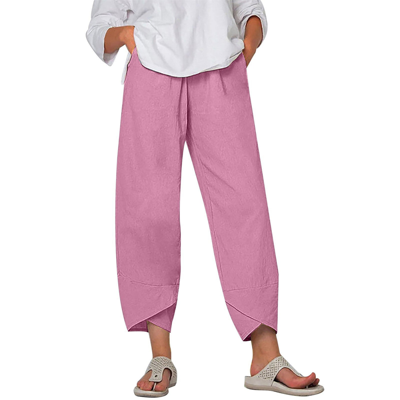 Noira™ Katoen-Linnen Cropped Broek