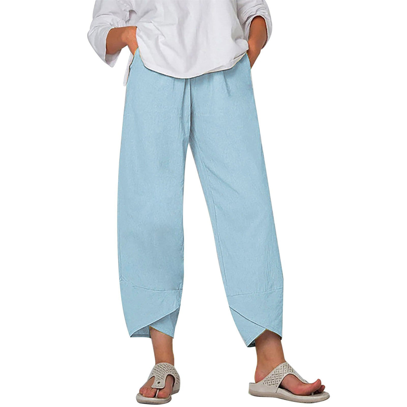 Noira™ Katoen-Linnen Cropped Broek