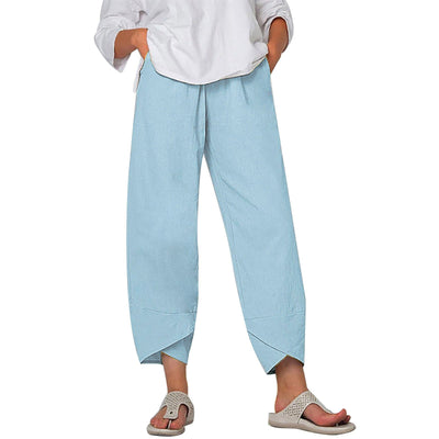 Noira™ Katoen-Linnen Cropped Broek